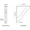 Ekena Millwork Traditional Wrought Iron Bracket, (Triple center brace), Antiqued Bronze 2"W x 12"D x 15"H BKTM02X12X15TTRABZ - alternate 4